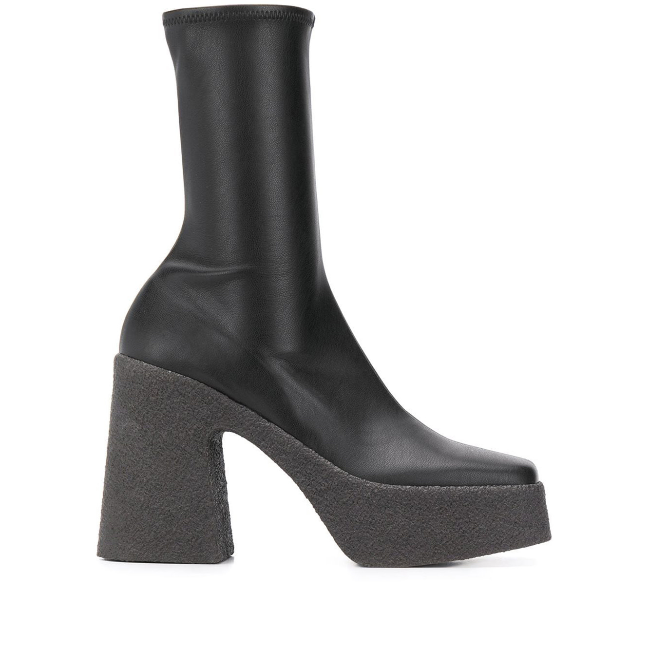 platform ankle boots leather