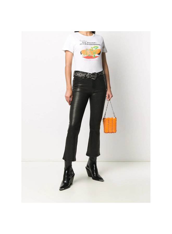 Desert Oasis Graphic Print T-shirt in Cotton in White