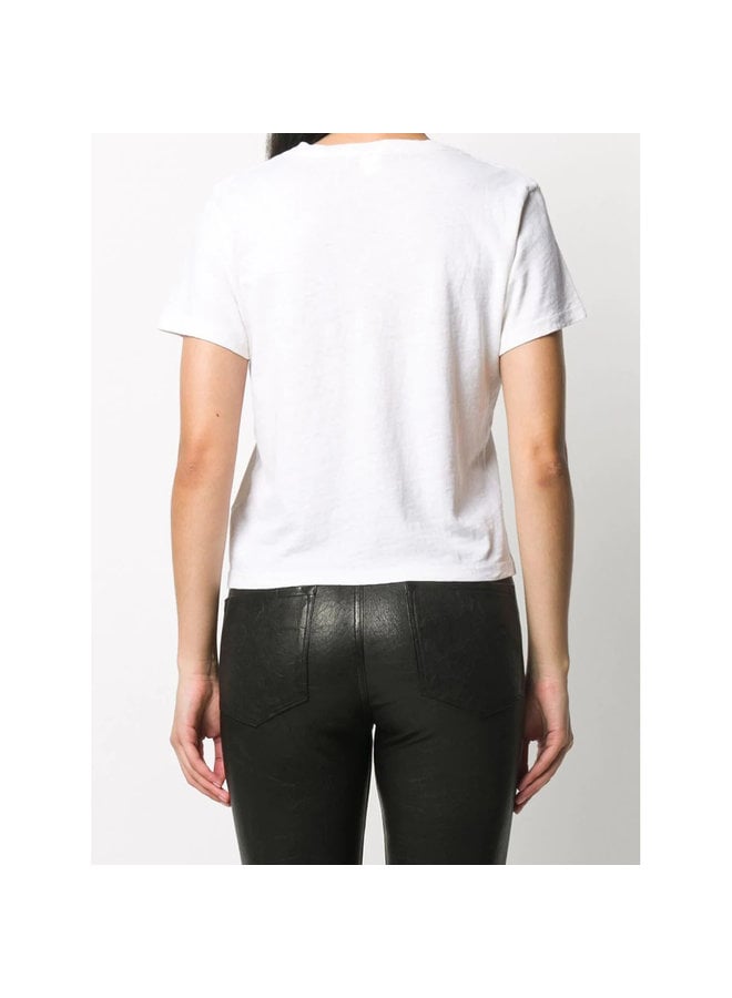 Desert Oasis Graphic Print T-shirt in Cotton in White