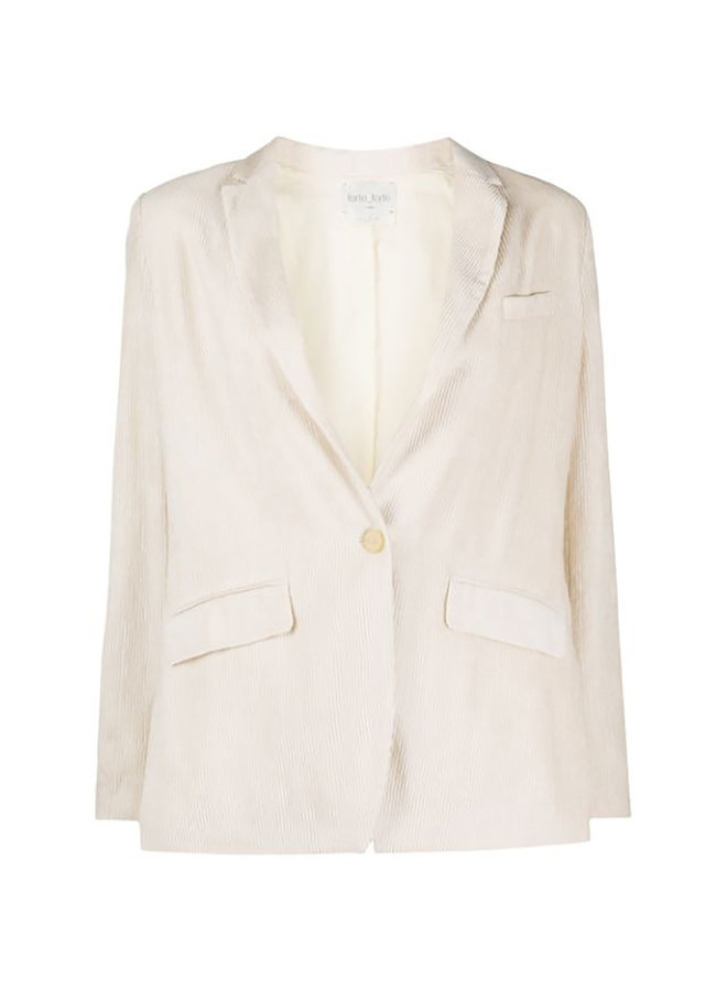 Fitted Blazer Jacket in Corduroy in Butter