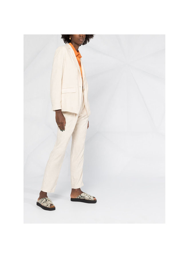 Fitted Blazer Jacket in Corduroy in Butter