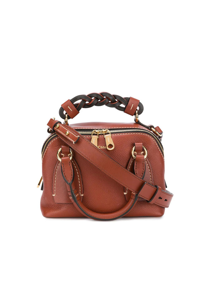 Daria Small Crossbody Bag in Leather in Brown
