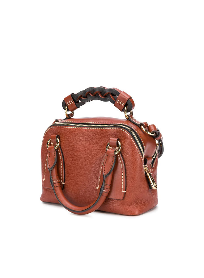 Daria Small Crossbody Bag in Leather in Brown