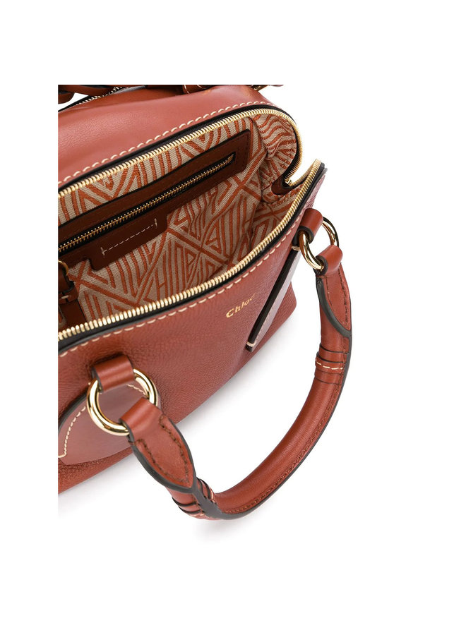 Daria Small Crossbody Bag in Leather in Brown