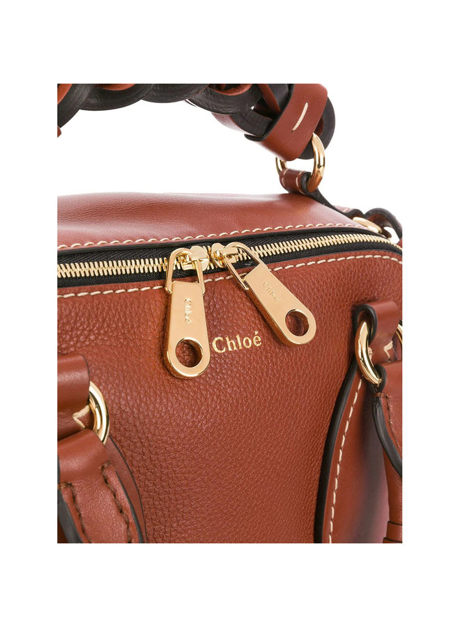 Daria Small Crossbody Bag in Leather in Brown