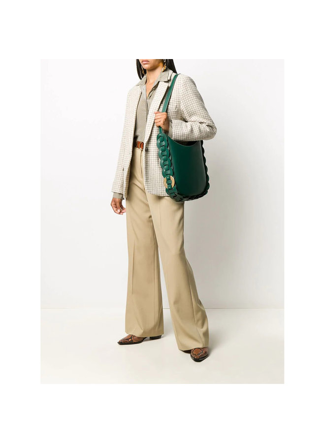 Darryl Shoulder Bag in Leather in Green