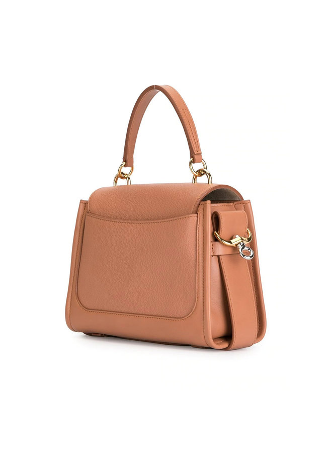Small Tess Day Crossbody Bag in Leather in Pink Nude