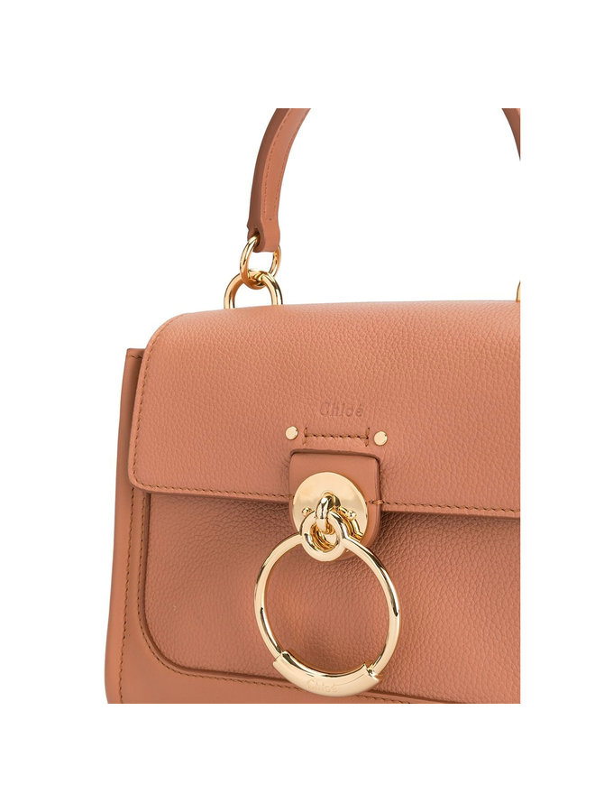Small Tess Day Crossbody Bag in Leather in Pink Nude