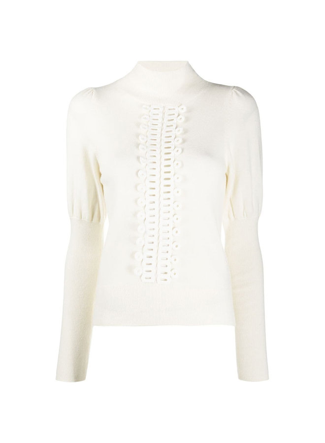 Knitted Jumper with Juliet Sleeve in Wool