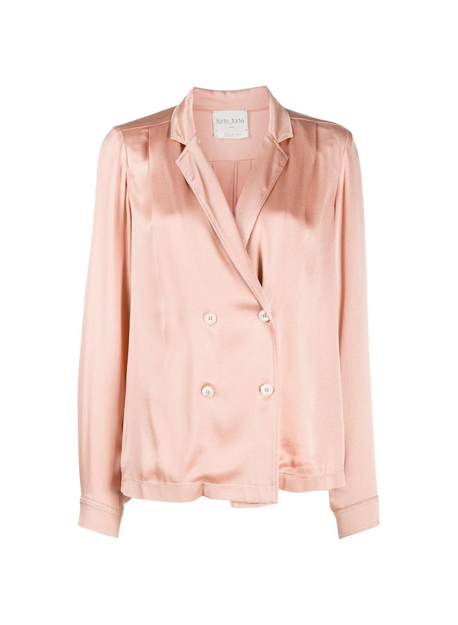 Double Breasted Jacket/Blouse in Blush