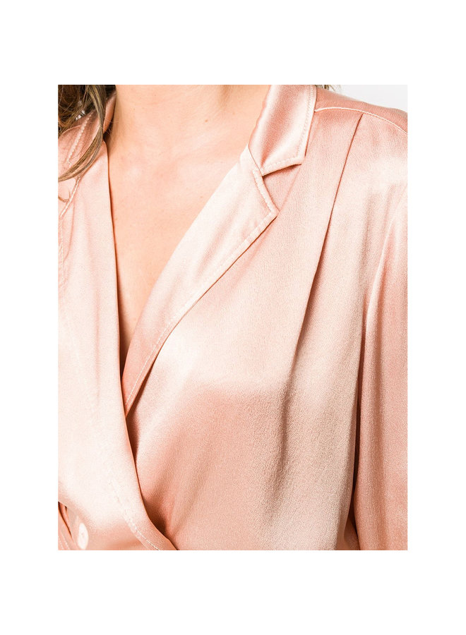 Double Breasted Jacket/Blouse in Blush
