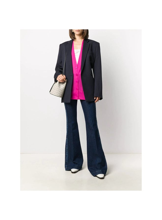 Double-breasted Blazer Jacket in Wool in Navy