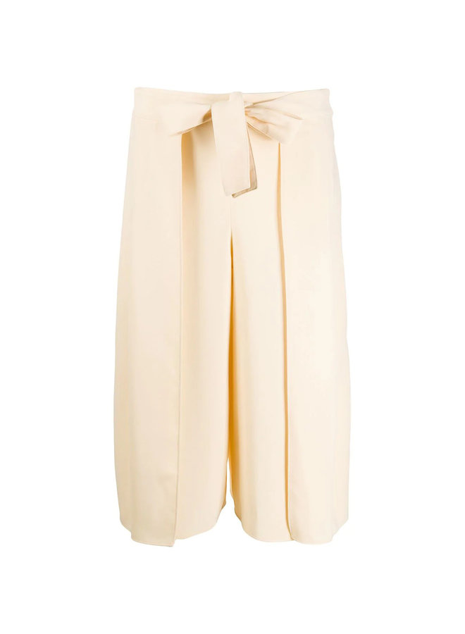 Wide Leg Cropped Tailored Trousers