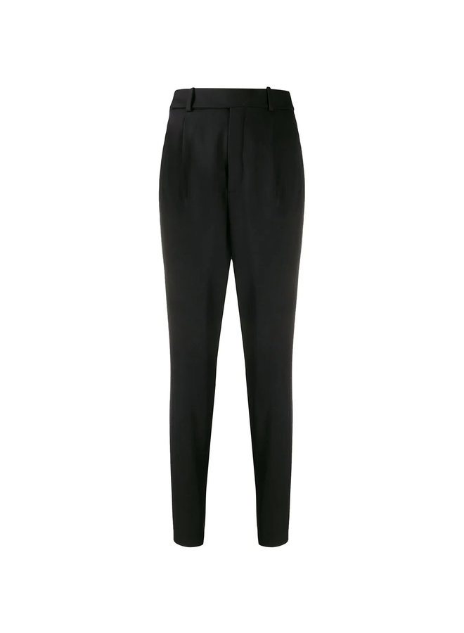 High Waist Skinny Leg Pants in Wool