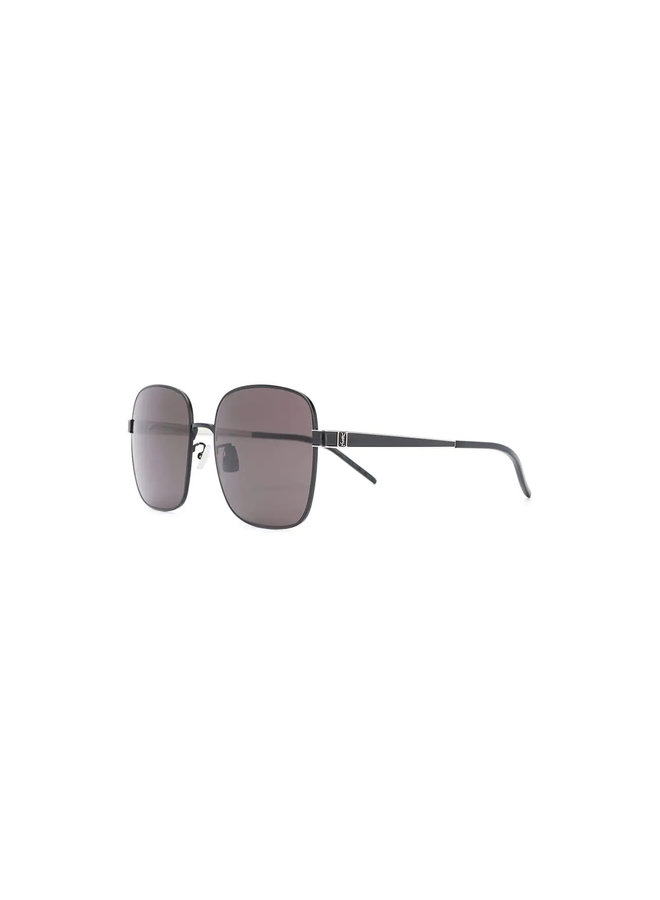 Square Tinted Lens Sunglasses in Black