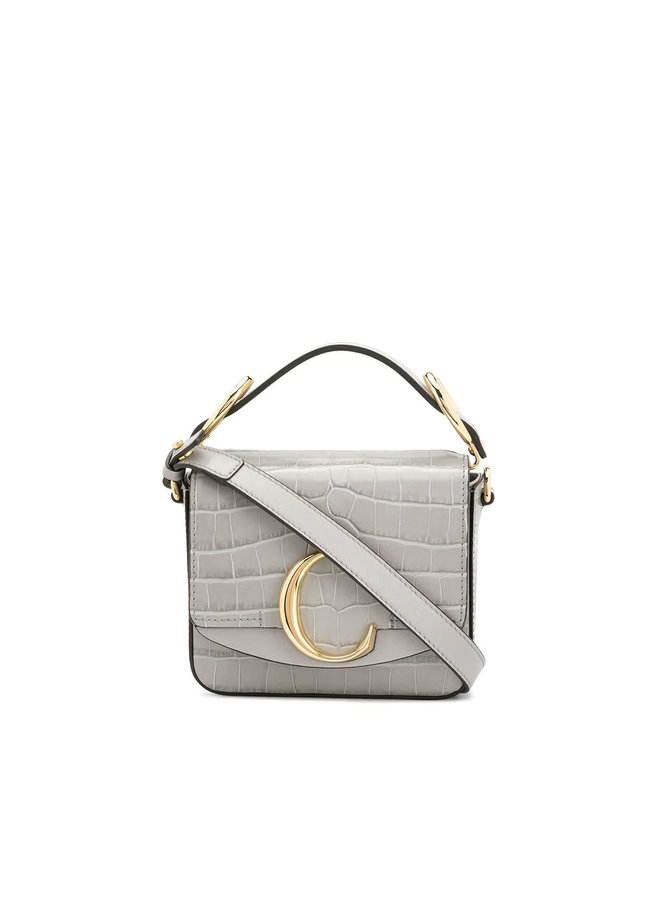 Crocodile Embossed C mini Bag