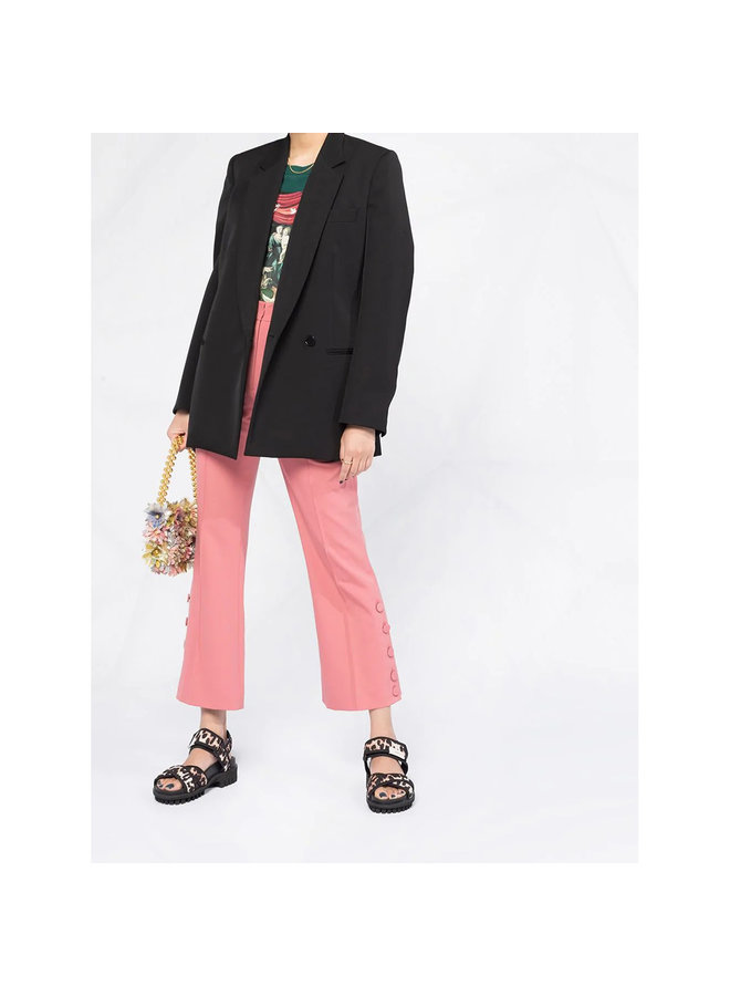 Double-breasted Blazer in Wool in Black