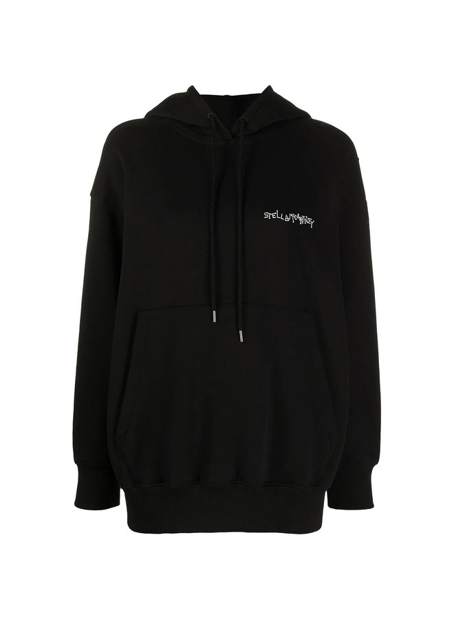 Graphic Print Logo Hoodie