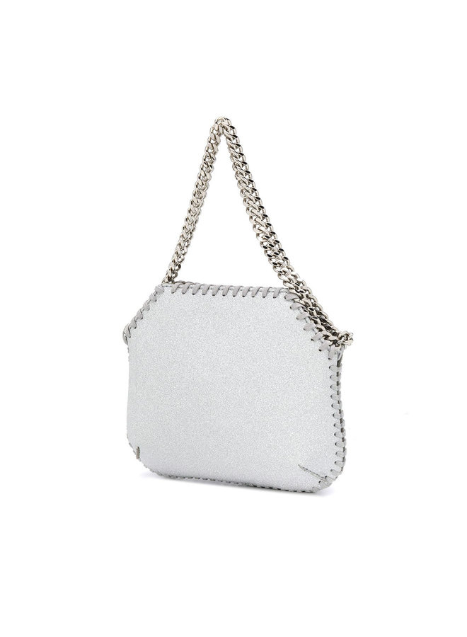 3 Chain Mini Falabella Shoulder Bag in Silver
