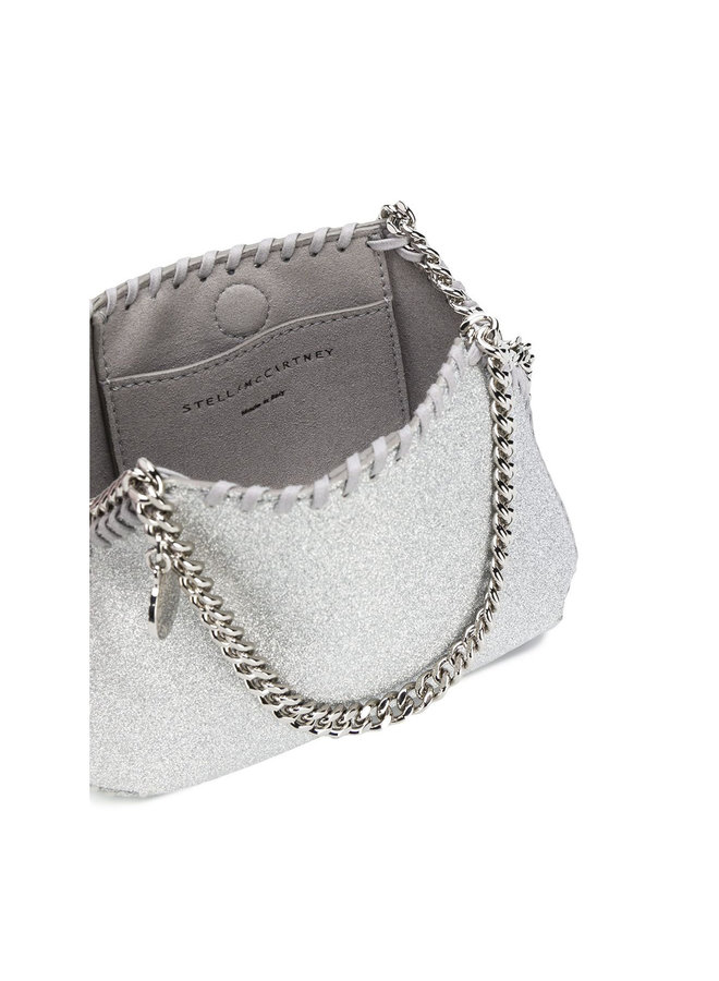 3 Chain Mini Falabella Shoulder Bag in Silver