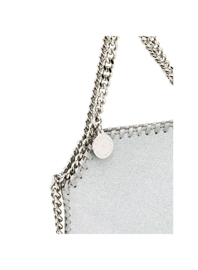 3 Chain Mini Falabella Shoulder Bag in Silver