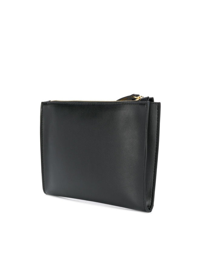 Stella Logo Clutch Bag in Black