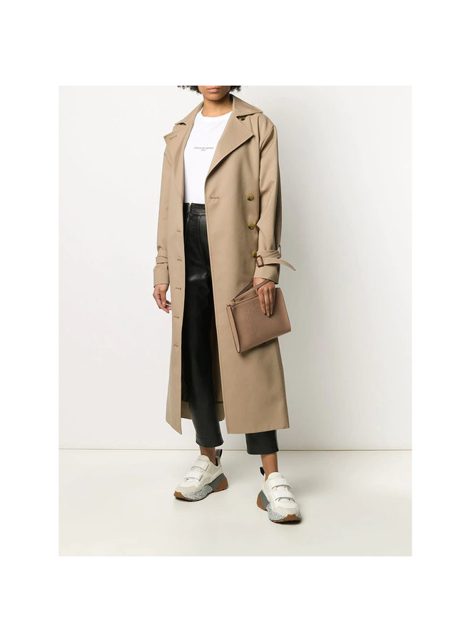 Stella Logo Clutch Bag in Brown/Grey