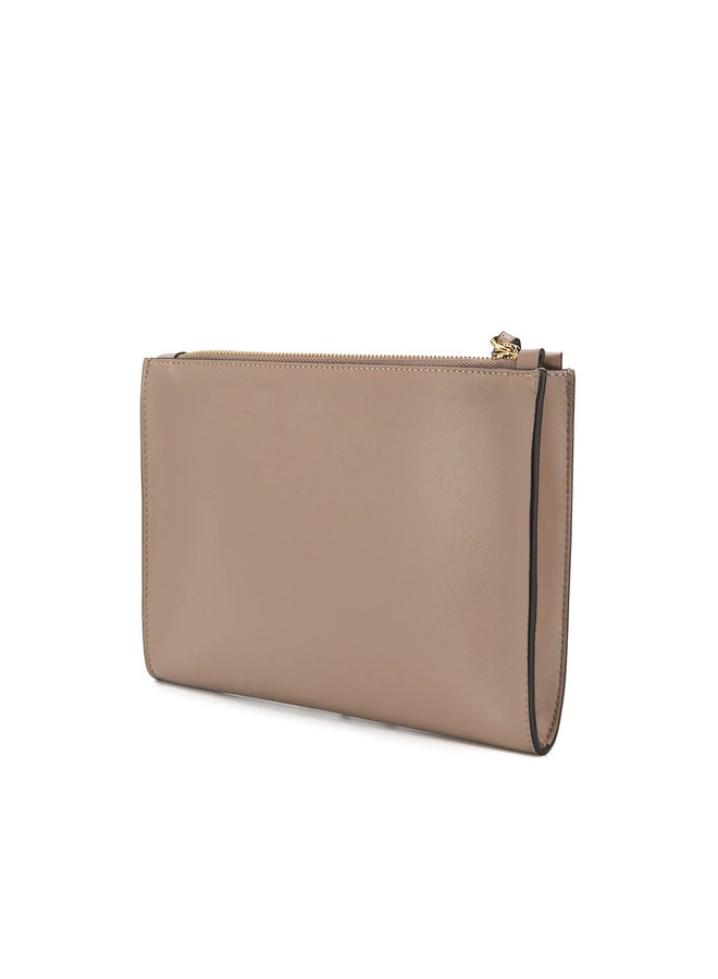 Stella Logo Clutch Bag in Brown/Grey