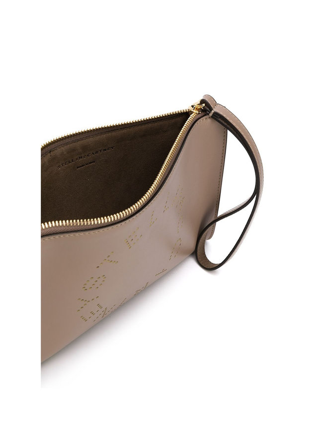 Stella Logo Clutch Bag in Brown/Grey