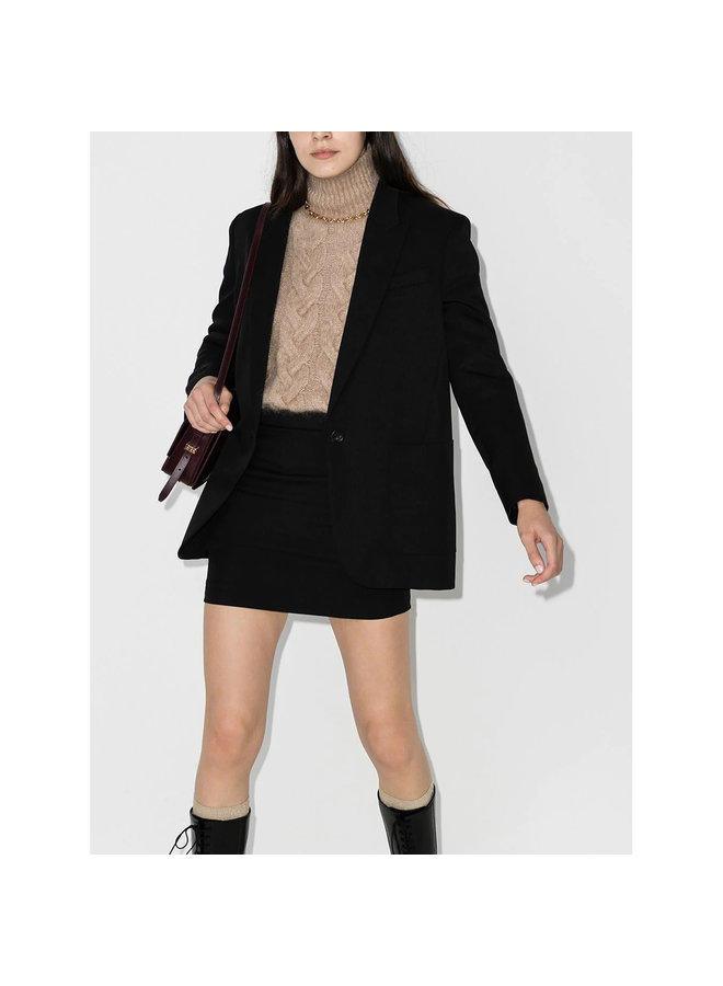 Single Breasted Blazer Jacket in Black