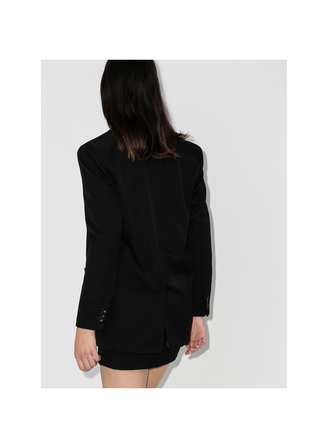Single Breasted Blazer Jacket in Black