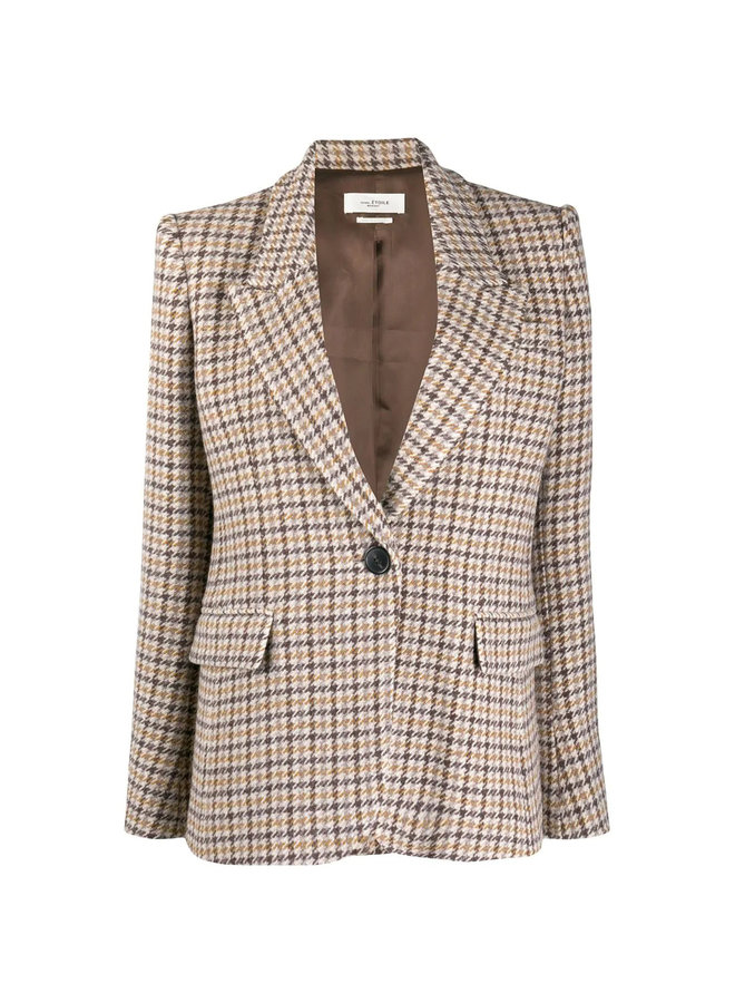 Fitted Checks Blazer Jacket