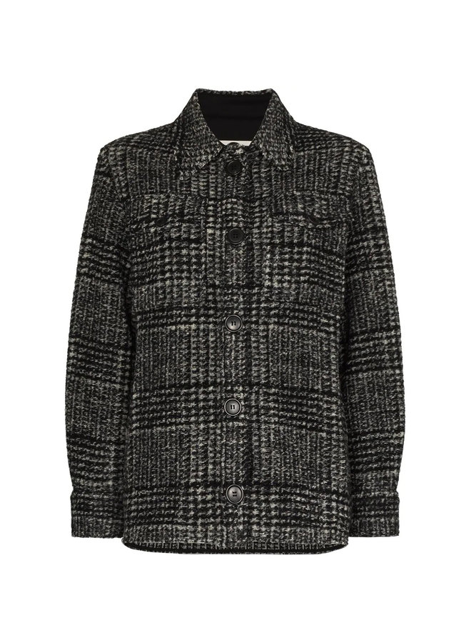Shirt Jacket in Check Print