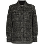 Shirt Jacket in Check Print in Black