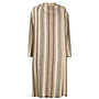 Long Stripped Coat in Cotton/Wool in Ecru