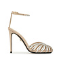 Penelope High Heel Sandal with Swarovski in Sand