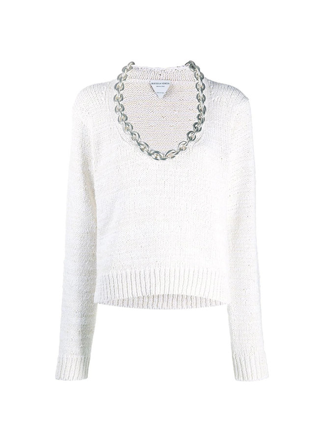 Knitwear Top with Chunky Chain Detail