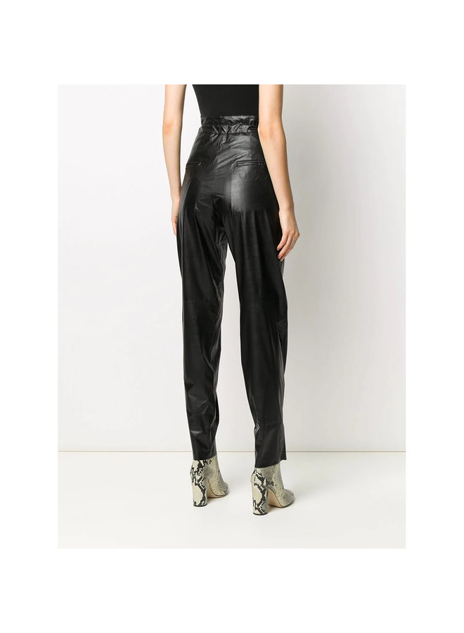 High Tie Waist Pants in Black