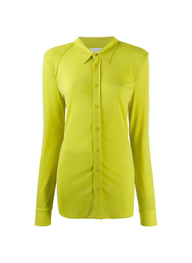Long Sleeve Fitted Shirt in Kiwi