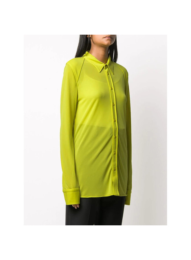 Long Sleeve Fitted Shirt in Kiwi