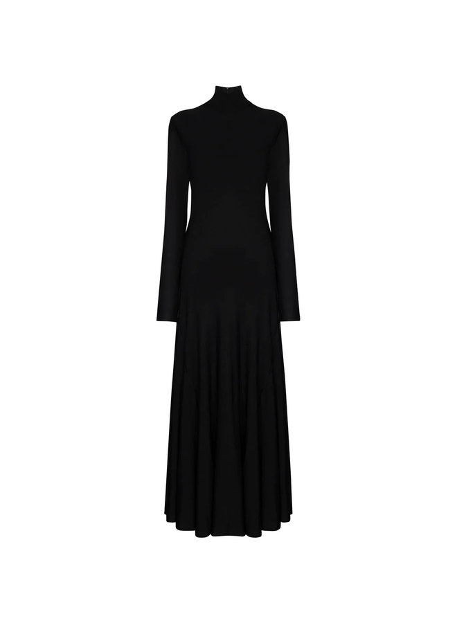 Long Turtleneck Fluid Dress