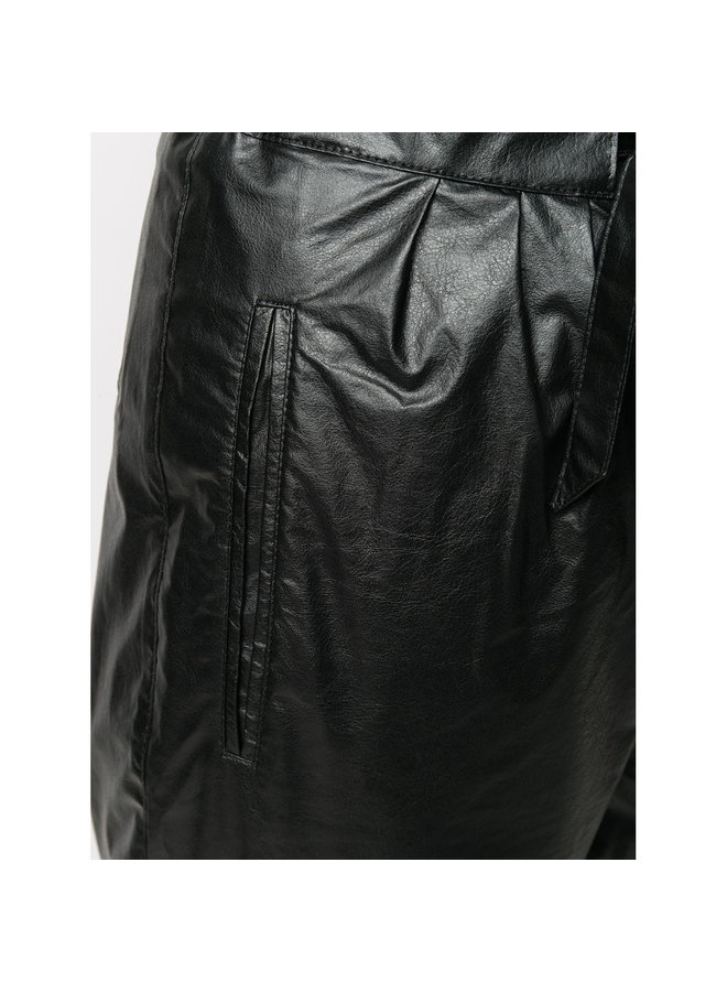 High Tie Waist Pants in Black