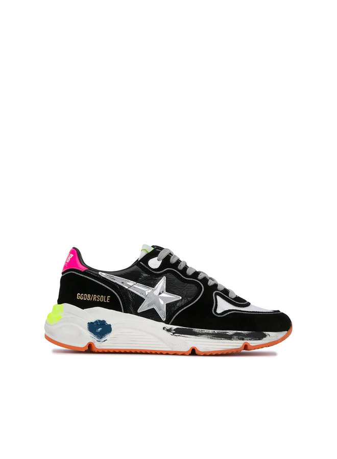 Running Sole Sneakers in Leather in Black