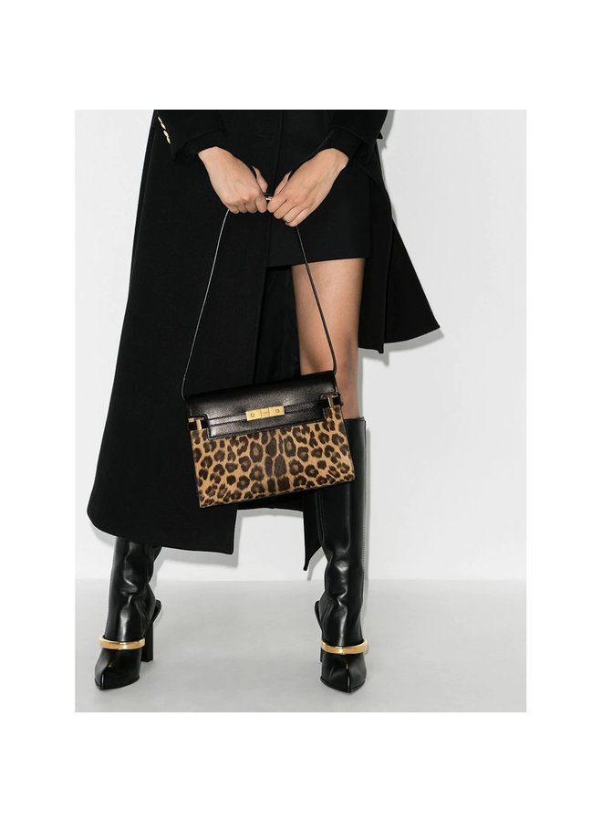 Manhattan Shoulder Bag in Leather in Animalier