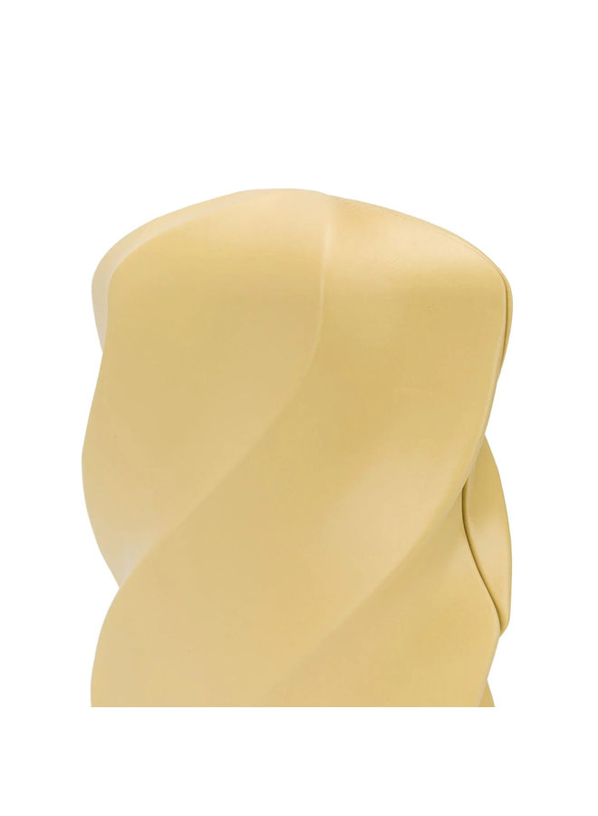 Textured Effect Clutch in Leather in Butter