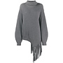 Knitwear Jumper with Fringes in Wool in Grey Melange
