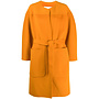 Belted Oversize Coat in Cashmere/Wool in Orange