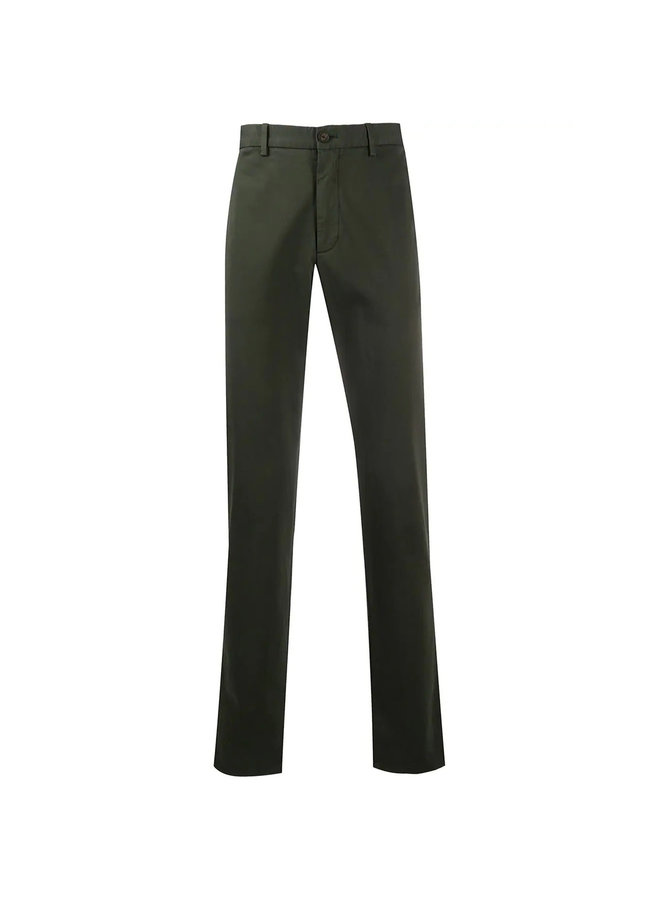 Slim Fit Casual Pants in Stretch Cotton in Khaki