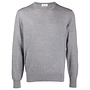 Crew Neck Knitwear Sweater in Wool in Light Grey