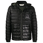 Hooded Padded Outwear Jacket in Black